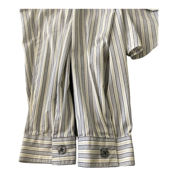 CAbi button down shirt, gray stripe, size M, long sleeves , cotton blend. - Picture 5 of 7